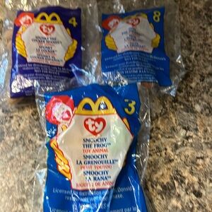 New Ty McDonald’s Spunky Cocker Spaniel 4, Nuts The Squirrel 8 & Smoochy The…